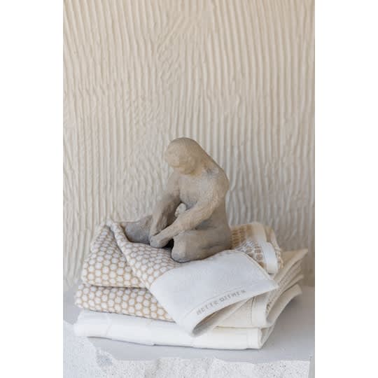 Mette Ditmer Denmark Grid Handduk Sand/Offwhite 70x135