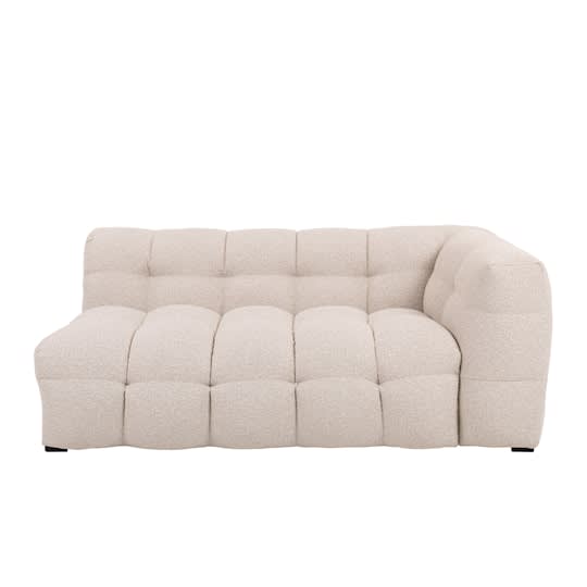 Sleepo Billie 2-Sitzer Sofa Modul Rechts Armlehne Beige Bouclé 174cm