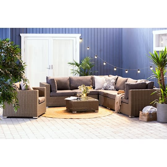 Nordic Outdoor Lillian 6-sits Loungegrupp Brun/Mörkgrå