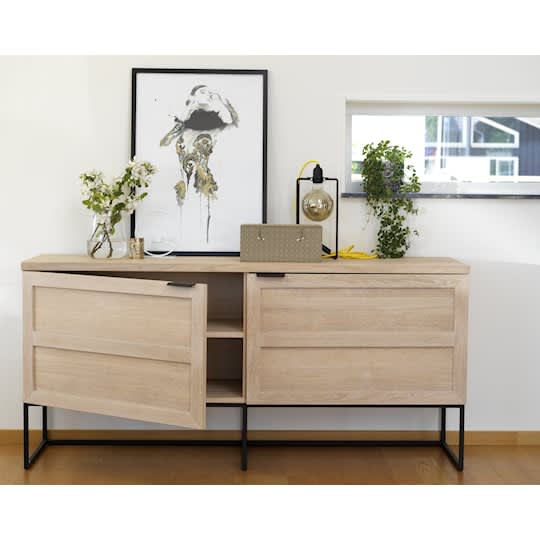 Rowico Home Everett Sideboard Weißpigmentierte Eiche