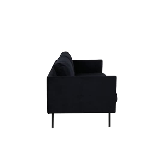 Nordic Home Monique 2-sits Soffa Sammet Svart 181cm