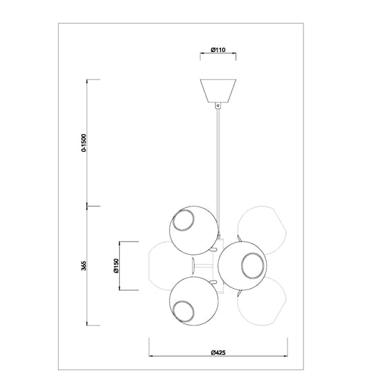 CO Bankeryd Tage 50 Taklampe Messing