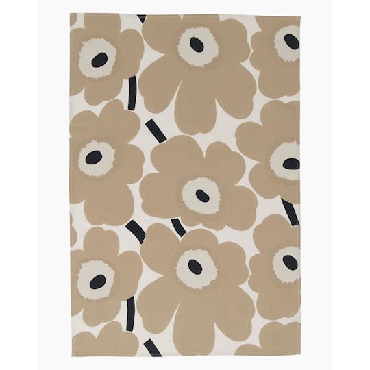 Marimekko Pieni Unikko keittiöpyyhe beige, 2 kpl