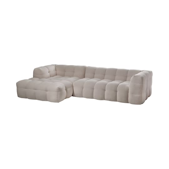 Sleepo Billie Divansofa Venstre Creme Teddy