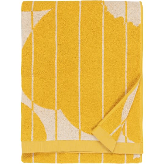 Marimekko Vesi Unikko Handduk Spring Yellow/Ecru 70x150