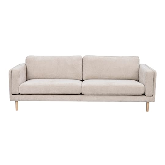 Rowico Home Braden 3-Sitzer Sofa Hellbeige/Weiß Pigmentierte Eiche