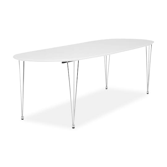 Nordic Home Cesar Spisebord med Tilleggsplater Hvit 180 cm