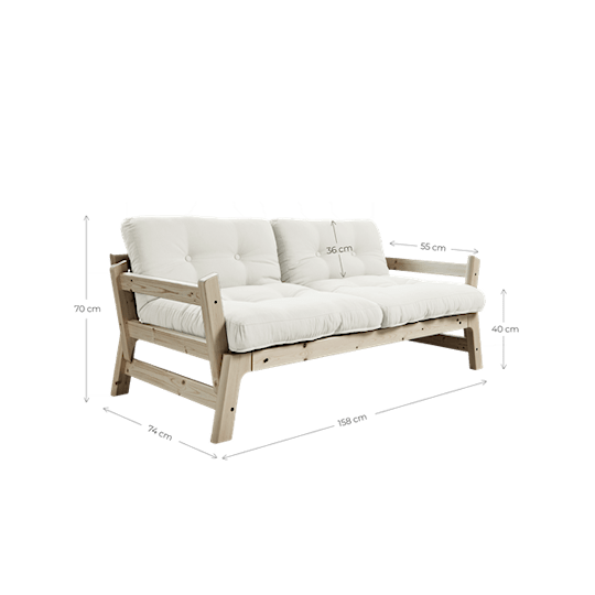 Karup Design Step Bäddsoffa Natur/Linen 200cm