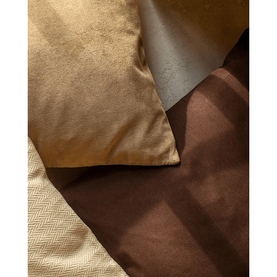 Linum Annabell Kuddfodral Camel Brown 50x50