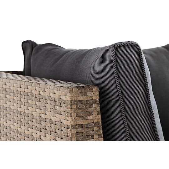 Nordic Outdoor Flynn 2-sits Loungsoffa Sand/Mörkgrå