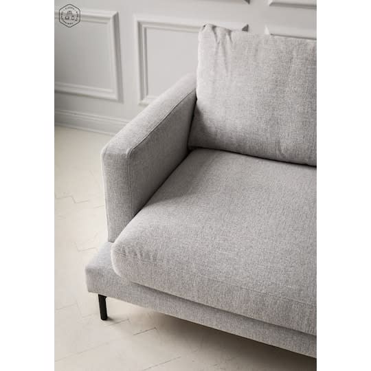 Sleepo Olivia 4-Sitzer Chaiselongue Sofa Rechts Silber 297cm
