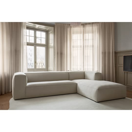 Sleepo Luca Divansofa Høyre Creme 309cm