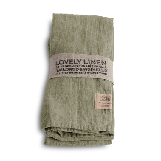 Lovely Linen Lovely lautasliina pellava, avokado 4-pakkaus