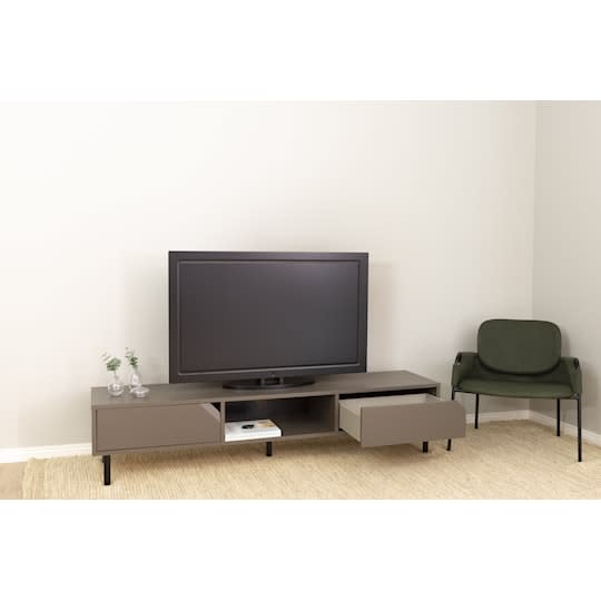 Tenzo Corner TV-bänk Dark Taupe Matte 176.5cm