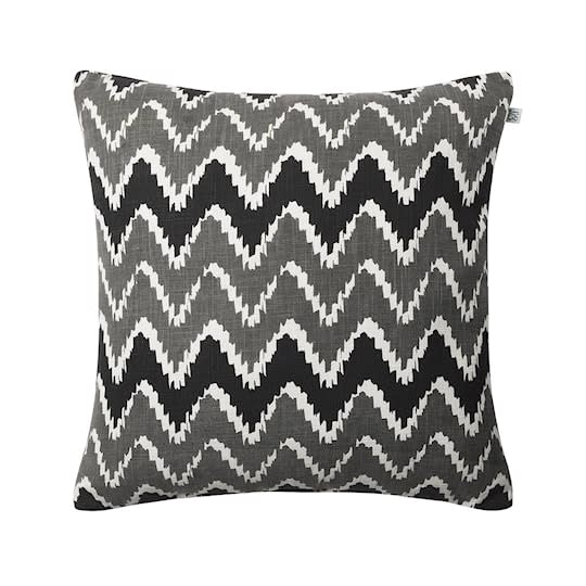 Chhatwal &amp; Jonsson Ikat Bangalore Outdoor Dekokissen Grey/Black 50x50