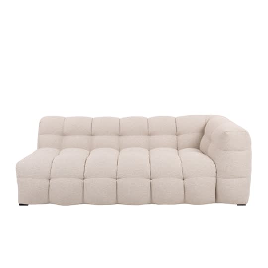 Sleepo Billie 3-istuttava Sivumoduuli Oikea Käsinoja Beige Bouclé 202cm