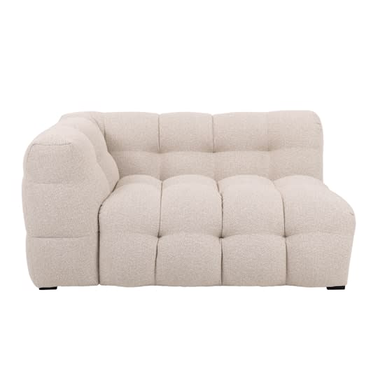 Sleepo Billie 1.5-Sitzer Sofa Modul Links Armlehne Beige Bouclé 141cm