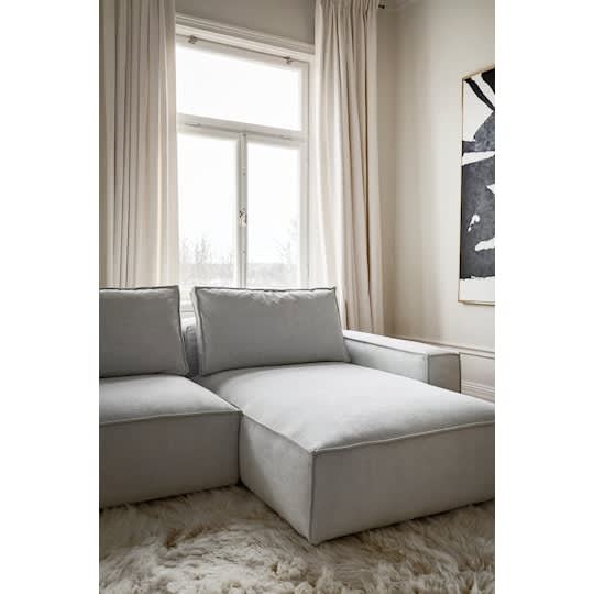 Sleepo Louie Divan-Sofa rechts Greige 348 cm