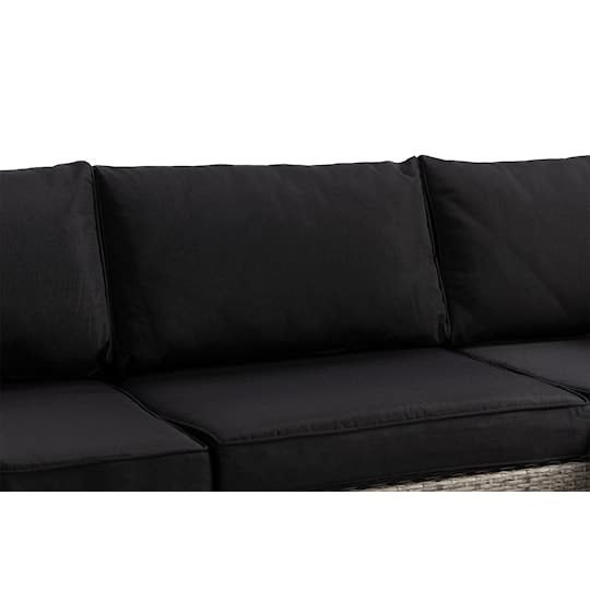 Nordic Outdoor Bora 7-seters lounge sofa inkl. blokkbord Grå