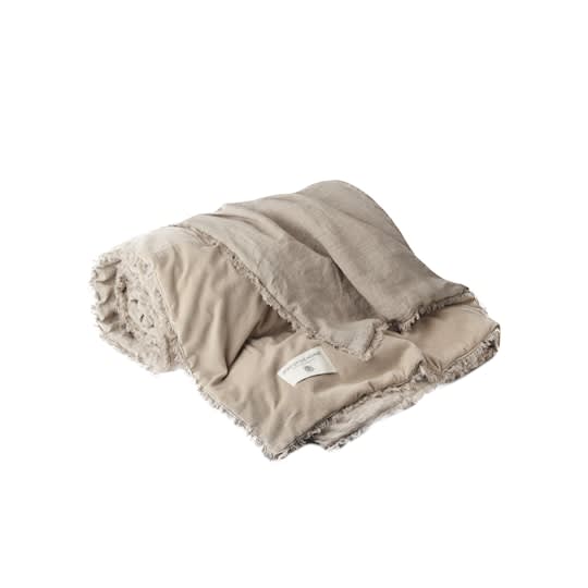 Spirit of the Nomad Nomad Tagesdecke Samt/Flachs Desert Beige 180x260