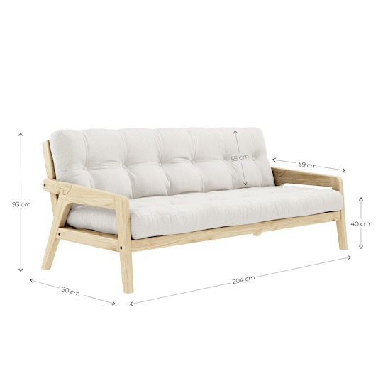 Karup Design Grab Sovesofa Natur/Honey 204cm