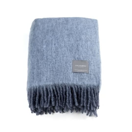 Stackelbergs Mohair Pläd Tide/Blue Fog Melange