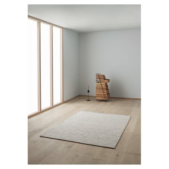 Linie Design Agner Runde Wollteppich Beige Ø240