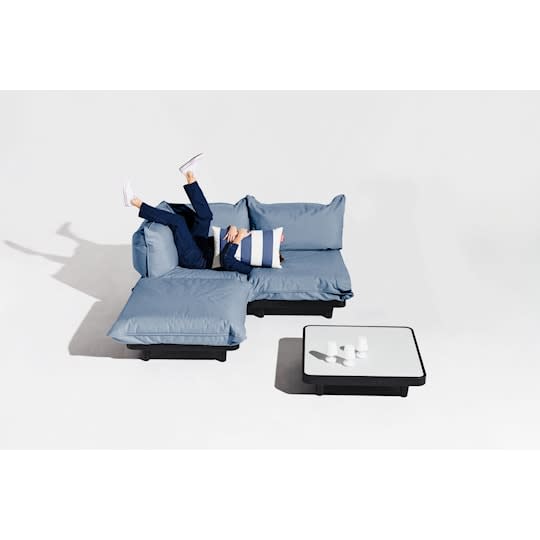 Fatboy Paletti Medium Loungesofa Divan Venstre inkl. Bord Storm Blue