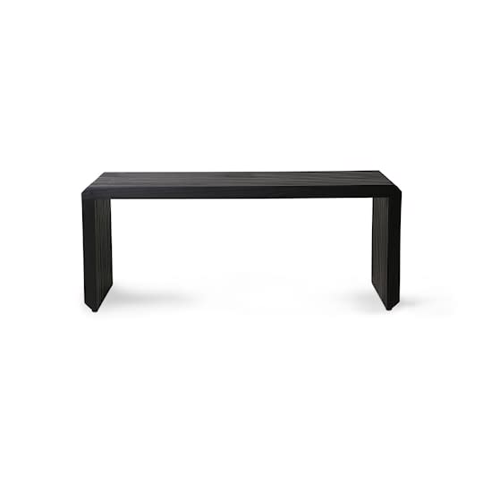 HKliving Slatted Bänk Schwarz 96cm