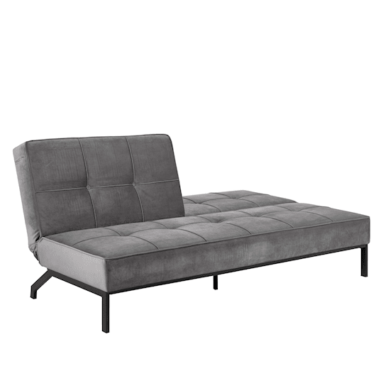 Nordic Home Sund Bäddsoffa Sammet Ljusgrå 198cm