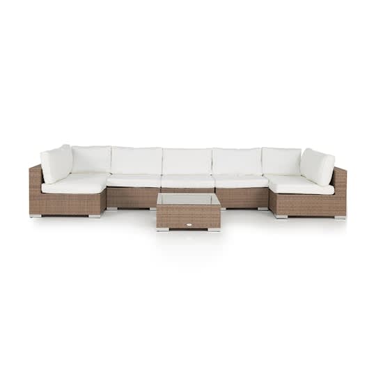 Nordic Outdoor Bora 8-seter Loungesofa inkl. Divan/Bord Sand