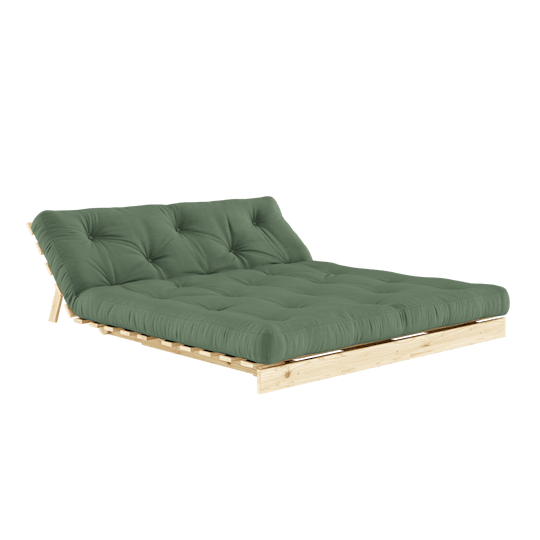 Karup Design Roots Bäddsoffa Natur/Olive Green 160cm