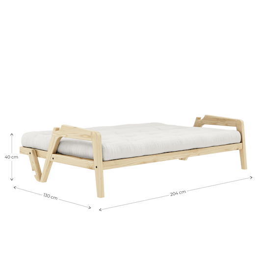 Karup Design Grab Sovesofa Natural/Mocca 204cm