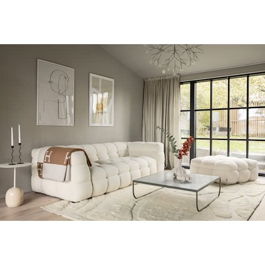 Sleepo Billie 3-Sitzer Sofa Creme Teddy