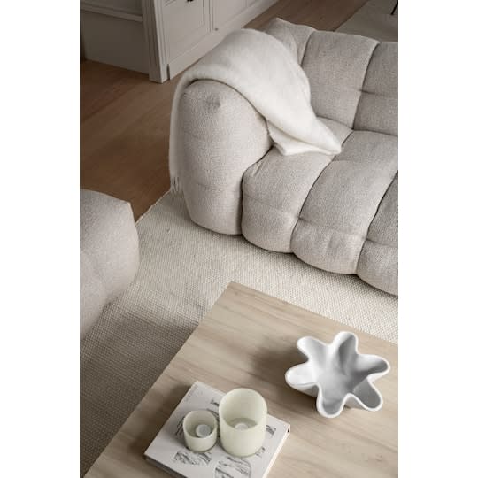 Sleepo Billie 1.5-Sitzer Sofa Modul Links Armlehne Beige Bouclé 141cm