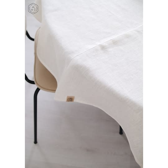 Lovely Linen Classic Linneduk Off-white Ø200