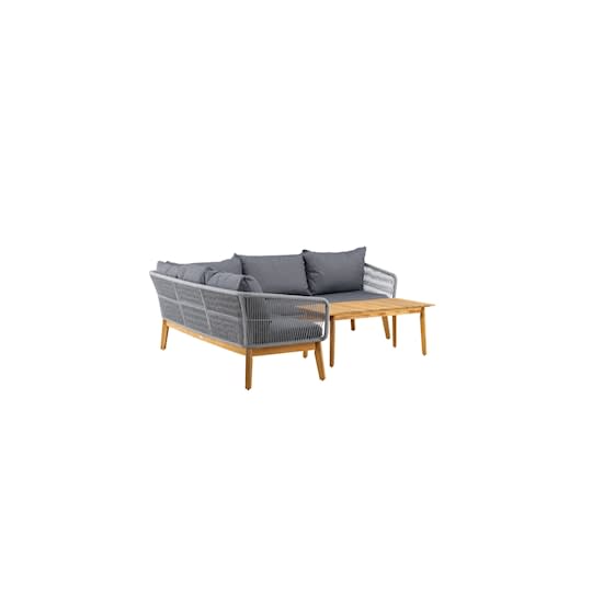 Nordic Outdoor Cia Loungesoffa inkl Bord Grey/Natur