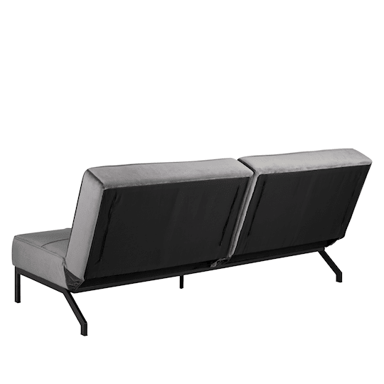 Nordic Home Sund Schlafsofa Samt Hellgrau 198cm