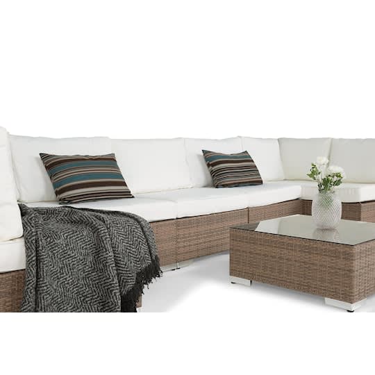 Nordic Outdoor Bora 8-seter Loungesofa inkl. Divan/Bord Sand