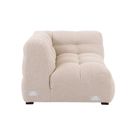 Sleepo Billie 1-Sitzer Sofa Modul Rechts Armlehne Beige Bouclé 118cm