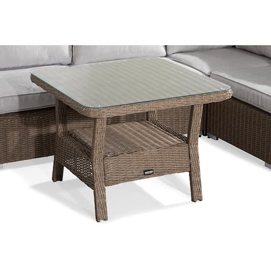 Nordic Outdoor Lillian 7-seters loungegruppe Brun/Lysegrå