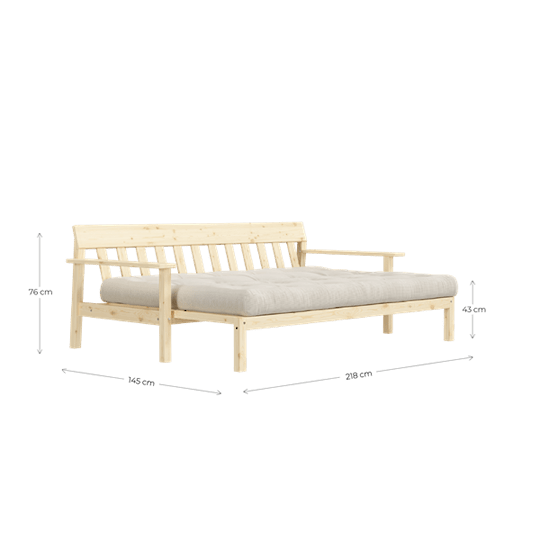 Karup Design Unwind Bäddsoffa Natur/Mocca 218cm