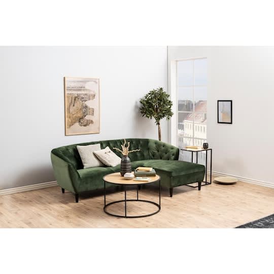 Nordic Home Kelly Sofabord Natur/Sort Ø80