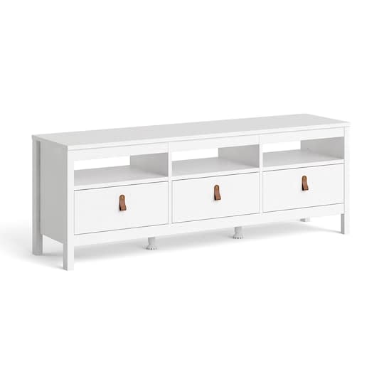 Nordic Home Dorian Tv-bänk Vit/Natur 151cm