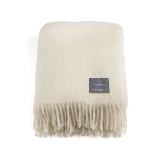 Stackelbergs Mohair Pläd Bright White