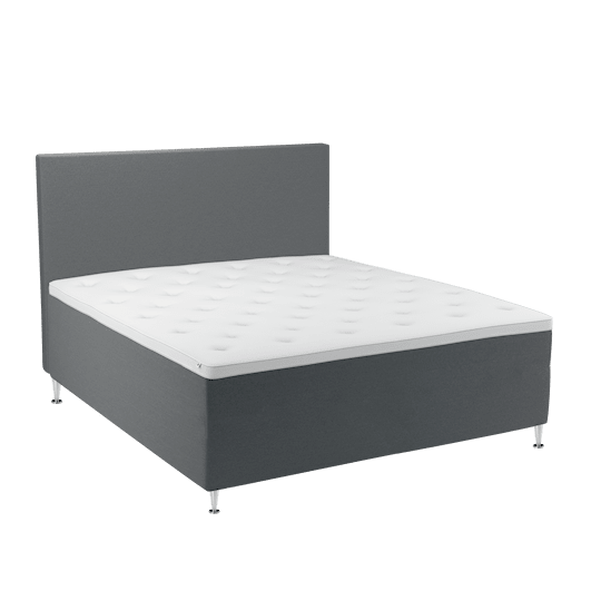 Sleepo Venus Seamless Kontinentalsäng Anthracite 160 Fast/Fast Cocktailben Silver 13cm