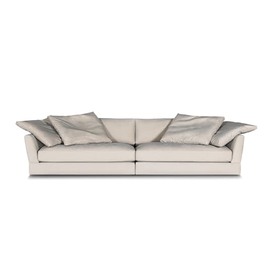 Sleepo Holly 4-Seters Sofa Fløyel Greige 296cm