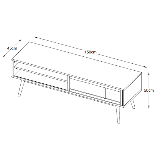 Sleepo Sofia TV-Benk Natural Oak 150cm