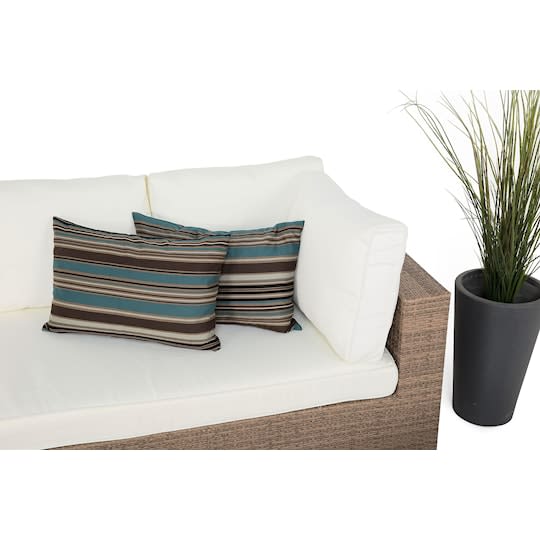 Nordic Outdoor Bora 5-sits Loungegrupp inkl Divan/Bord m Hylla Sand