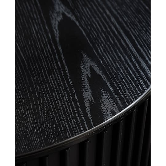 Sleepo Freja Soffbord Black Oak Ø85